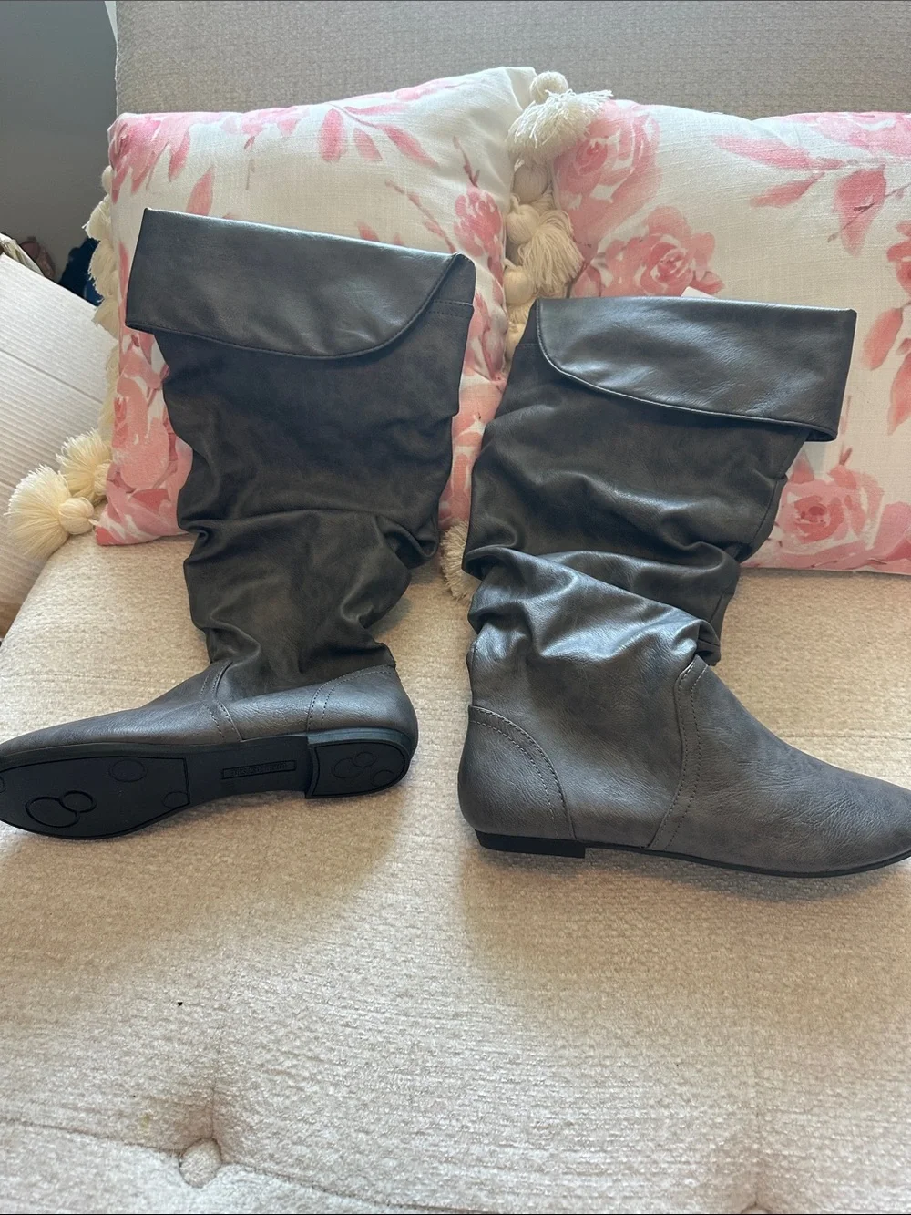 LOWER EAST SIDE Dark Brown Over-the-Knee Slouch Boots
